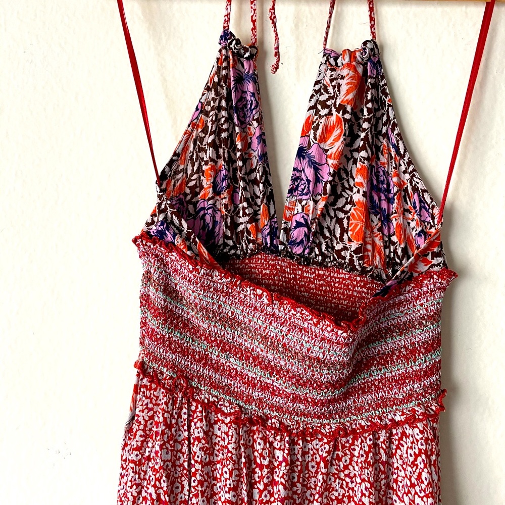 FREE PEOPLE “Gabriela” Halter Dress in “Terracotta” Print - Picture 8 of 12